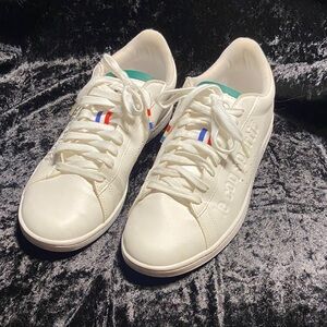Le Coq Sportif White Sneakers with Tricolor Accents